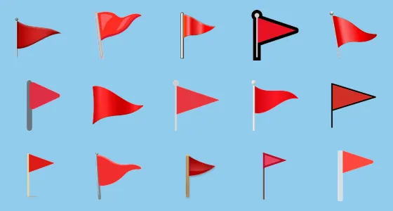 Red Flag Emoji 🚩 meme card