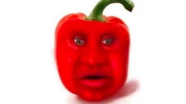 Red Pepper With Face / Peppa Mane meme card