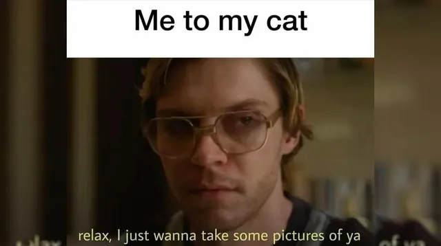 Relax, I Just Wanna Take Some Pictures meme card