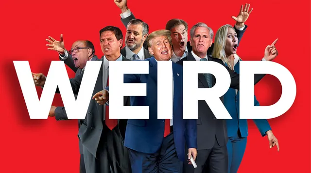 "Republicans Are Weird" meme card