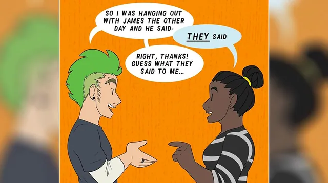 Respecting Trans People's Pronouns / THEY Said meme card