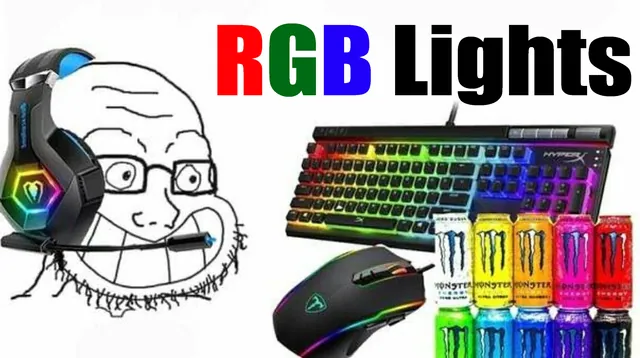 RGB Lights meme card