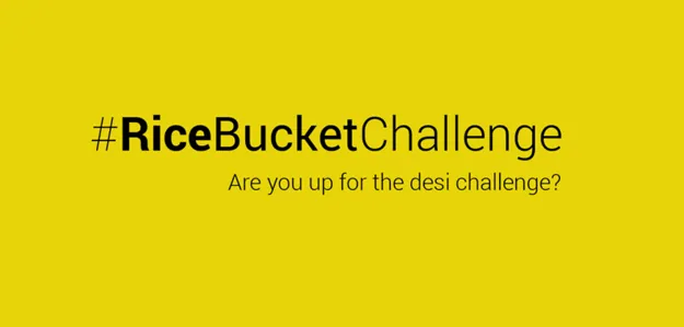 Rice Bucket Challenge meme card