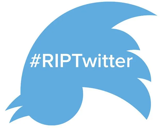 #RIPTwitter meme card