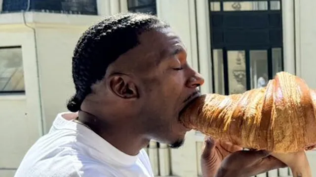 Robert Griffin III Gobbling a Croissant meme card