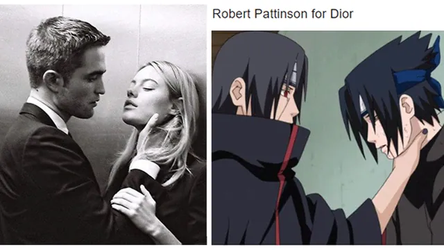 Robert Pattinson for Dior meme card