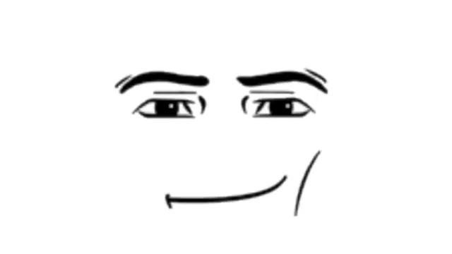 Roblox Man Face meme card