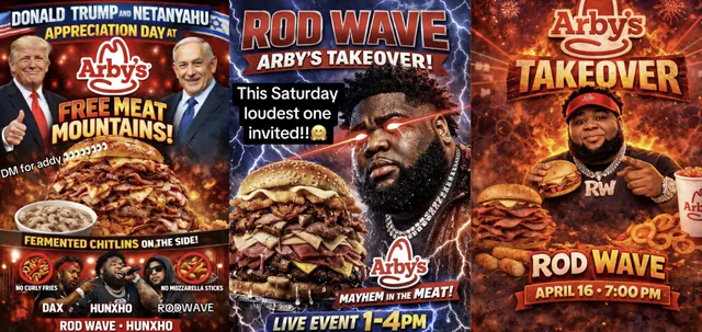 Carte meme Rod Wave Arby’s Takeover
