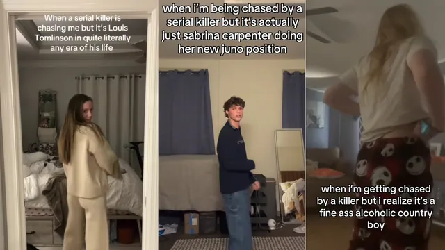 Running From A Serial Killer meme card