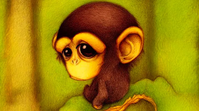 Carte meme Sad Baby Monkey