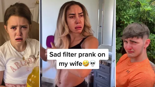 Sad Filter / Crying Filter (TikTok) meme card