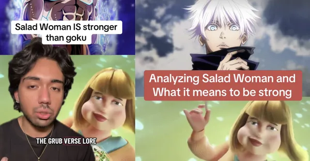 Salad Woman / The Grubverse meme card
