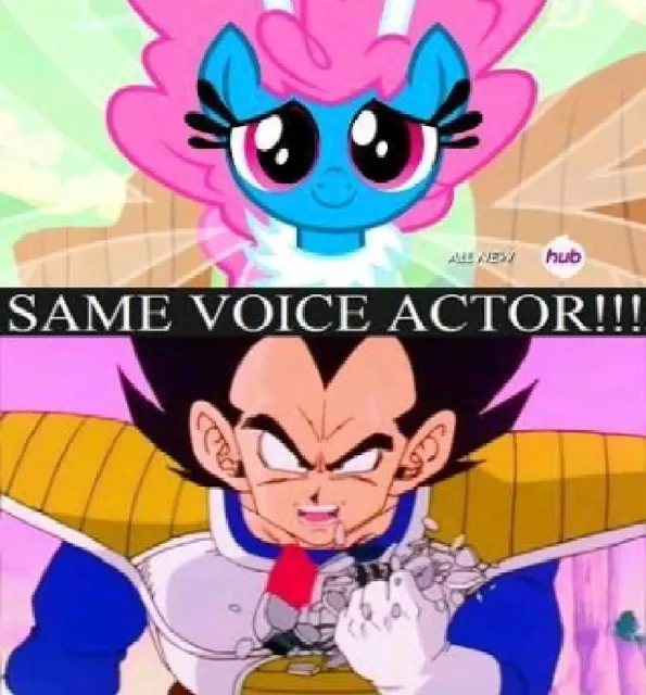 Same Voice Actor meme card