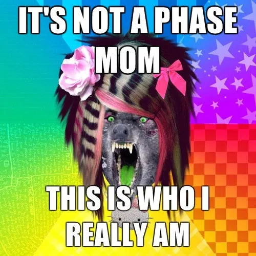 Scene Wolf meme card