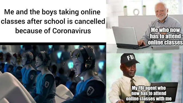 Carte meme School During The Coronavirus Lockdown