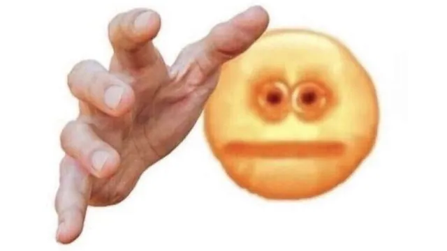 Screen-Reaching Hand / Emoji meme card