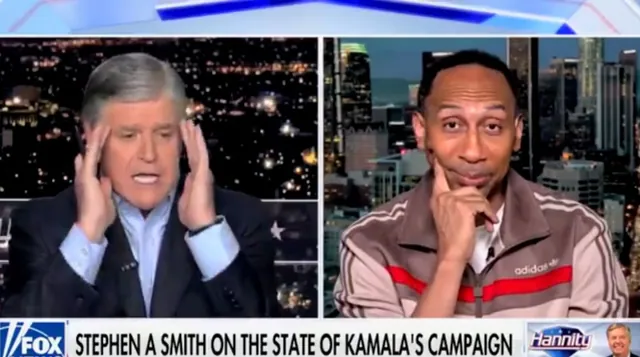 Sean Hannity vs. Stephen A. Smith meme card