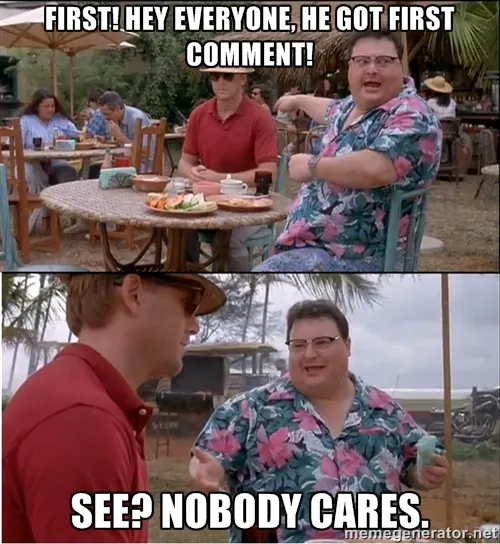See? Nobody Cares meme card