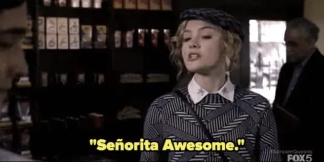 Señorita Awesome meme card