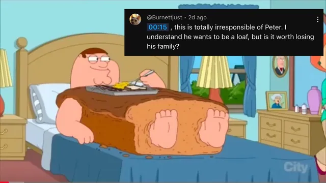 Serious Family Guy Comments meme card