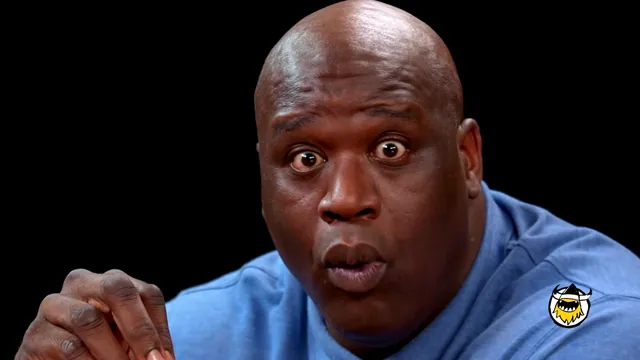Shaq on Hot Ones meme card