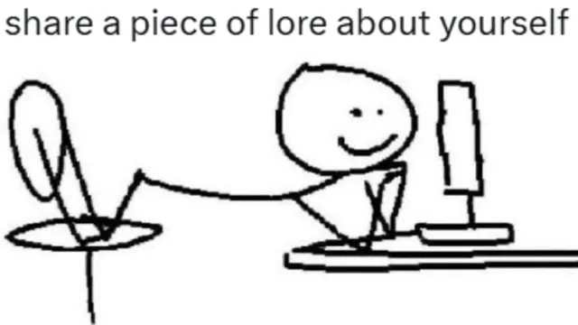 Share a Piece of Lore About Yourself meme card