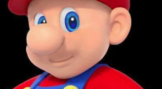 Shaved Mario meme card