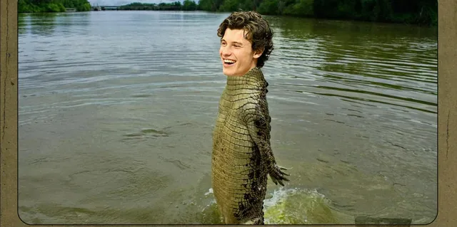 Shawn Mendes In Lyle, Lyle Crocodile meme card