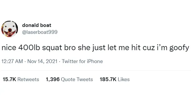Carte meme She Let Me Hit Because I’m Goofy