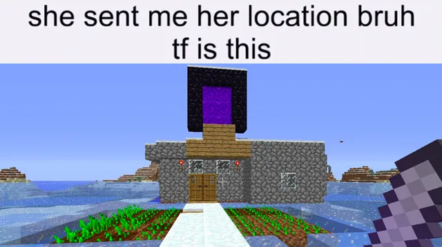 She Sent Me Her Location Bruh TF Is This meme card