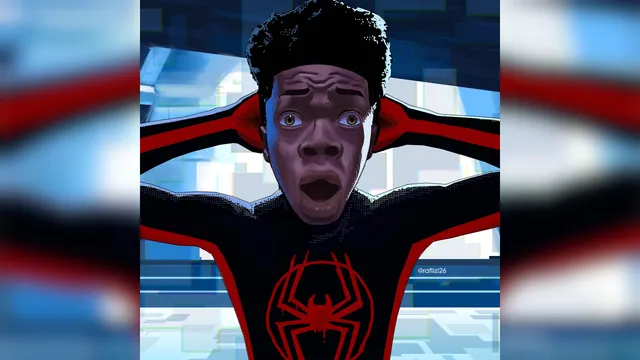Carte meme Shocked Miles Morales