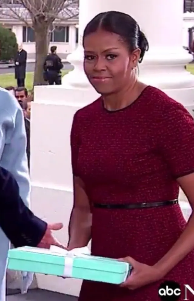 Side-Eyeing Michelle Obama meme card