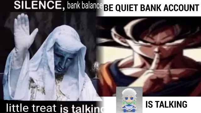 Carte meme Silence, Bank Balance
