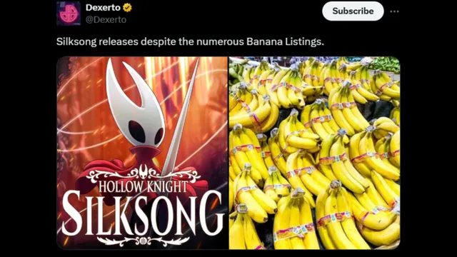 Carte meme Silksong Releases Despite the Numerous Banana Listings