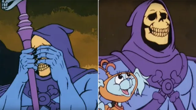 Carte meme Skeletor Peekaboo