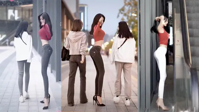 Carte meme Skinny Girl Walking Sideways