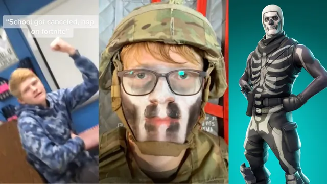 Skull Face Army Guy / Skull Trooper IRL meme card