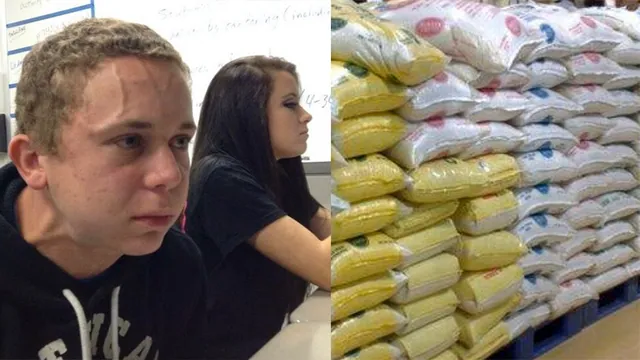 Slapping Bags of Rice meme card