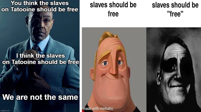 Slaves Should Be Free meme card