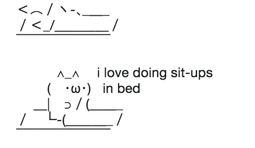 Sleeping ASCII Cat meme card