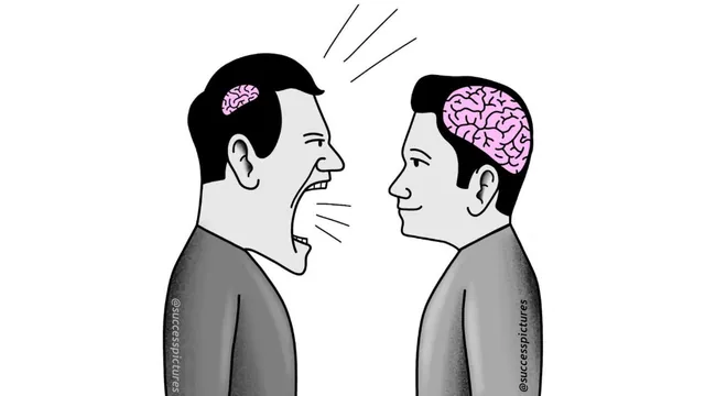 Carte meme Small Brain Man Screaming at Big Brain Man