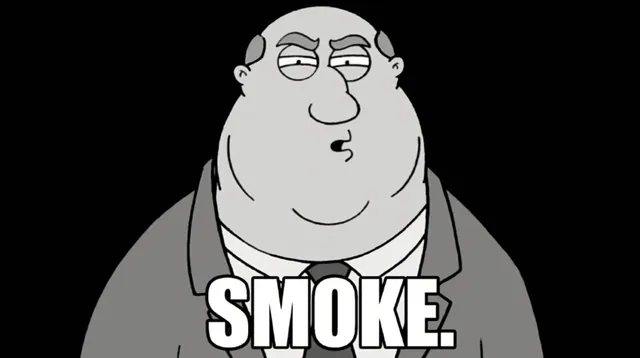 "Smoke" Family Guy Subliminal Advertising meme card