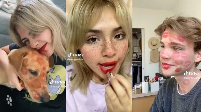 Smudged Lipstick TikTok Trend / Think I Like You Best meme card
