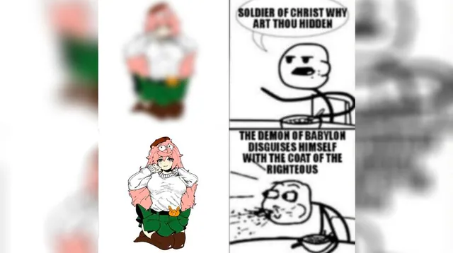 Soldier of Christ Why Art Thou Hidden / The Demon of Babylon Disguises Himself meme card
