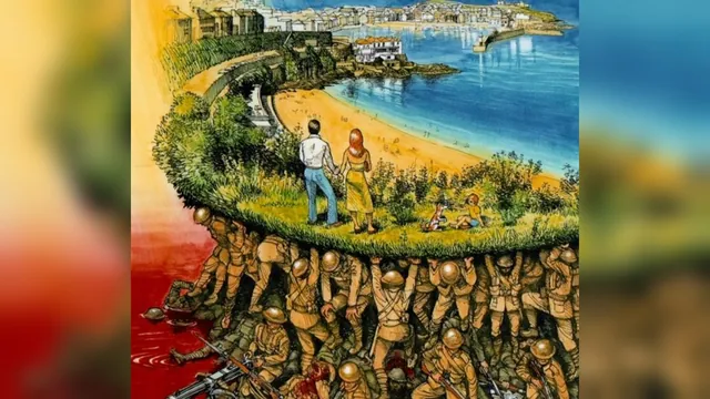 Soldiers Holding Up Society meme card
