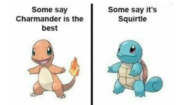 Some Say Charmander Is the Best meme card