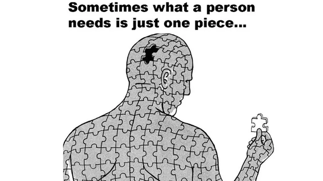 Carte meme Sometimes All a Person Needs Is One Missing Piece