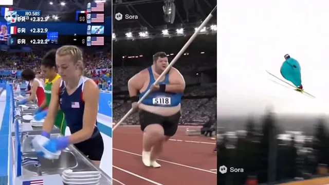 Sora 2 AI Olympic Games meme card