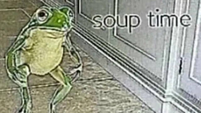 Soup Time meme card