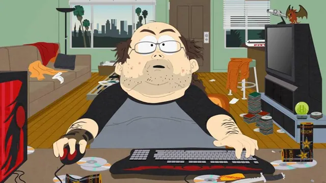 South Park Gamer Guy / Fat Computer Nerd meme card